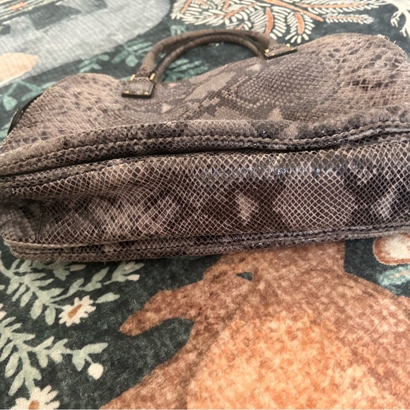 Tory Burch Brown Snakeskin Satchel - Picture 8 of 9